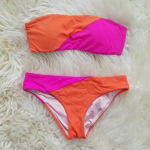Victoria's secret bikini orange and pink S & XS